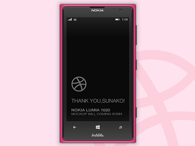 Thank you,Sunako!Lumia 1020 free freebie invitation kit lumia mockup nokia pink psd ui windows phone wp8