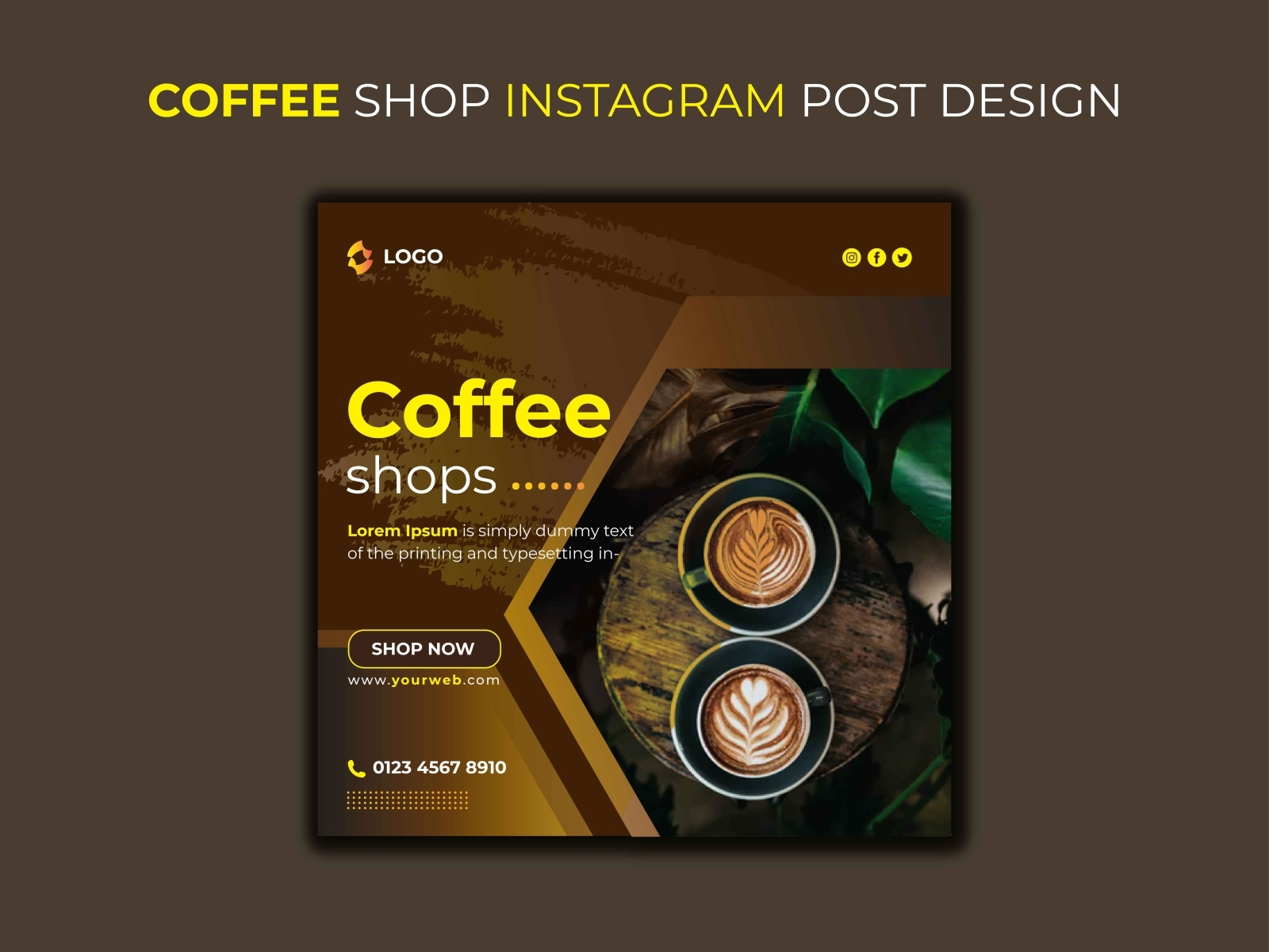 Coffee Shop Instagram Post Design 01 4x 