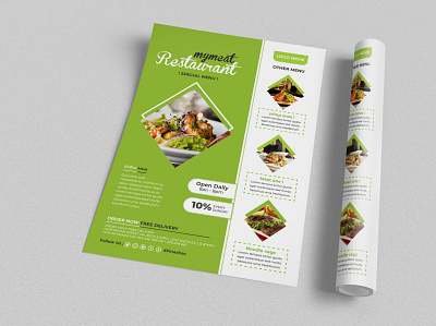 Food Flyer Design Template best design best logo design flat design flyer flyer design flyer template flyers example food food flyer illustration vector