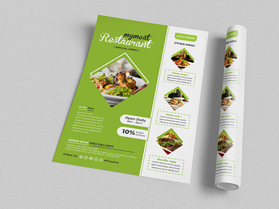 Food Flyer Design Template best design best logo design flat design flyer flyer design flyer template flyers example food food flyer illustration vector