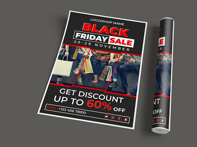 Black Friday Shopping Flyer Template best design design flyer flyer design flyer designs flyer template flyers food illustration sopping sopping flyer vector