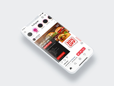 Food sale social media post design template