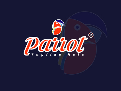 Parrot bird logo Design