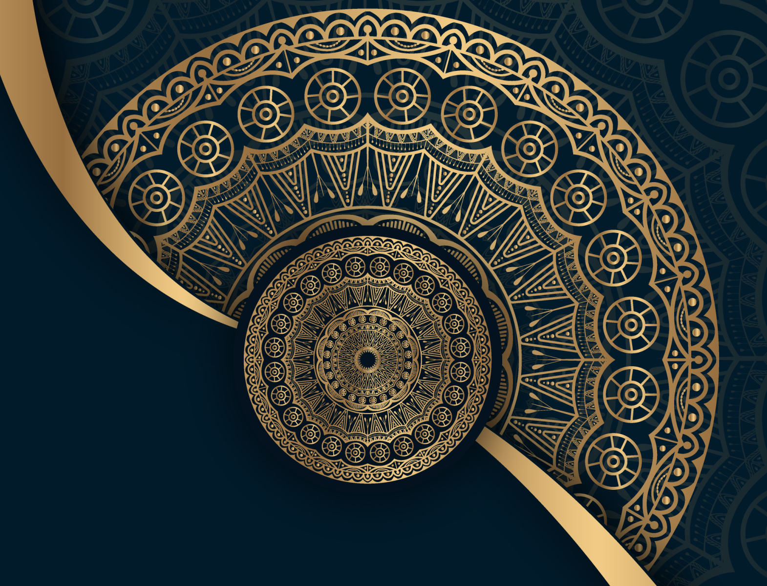Luxury mandala background Design with golden Color.