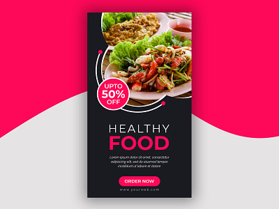 Healthy Food social media post template banner ad banner ads best design flyer flyer design food and drink food app food social media post food social media post logo logo design social media post social media post design social media posts template ui ux vector