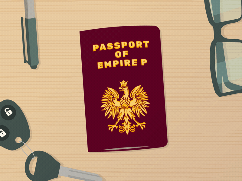 Passport animation (#deputytales) after effect animated gif animation deputytales illustration illustrator passport