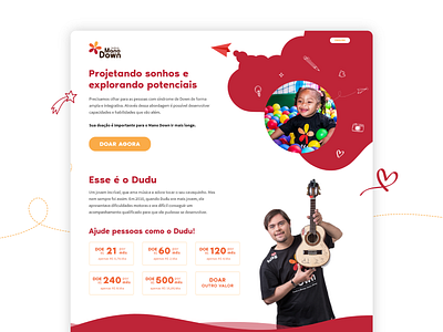 Donation Landing Page for a Down Syndrome NGO blob charity crowdfunding donation page doodle down syndrome landing page ngo organic tilda publishing web design website