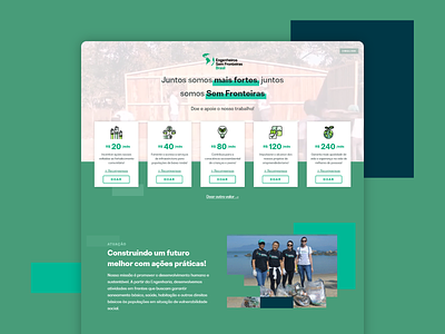 Donation Landing Page for Engineers Without Borders Brazil