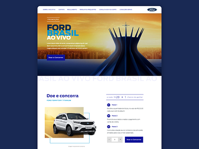 Car Raffle Donation Landing Page car raffle donation ford landing page tilda publishing