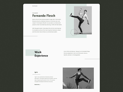 Tap Dancer Portfolio dance minimalist portfolio tap dance tap dancer tilda publishing uidesign web design
