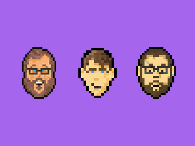 Pixel Dudes avatar faces pixel pixelfaces purple