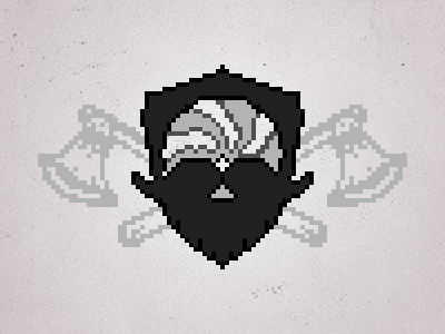 BIG League of Beards pixelated beards league of beards logo pixel pixel logo zoomed