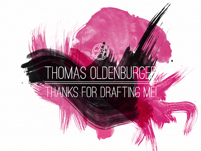 Thomas Oldenburger, thanks for drafting me! aquarel debut draft