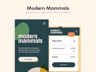 Modern Mammals branding branding agency design development ecommerce illustration shopify shopify design shopify development ui uiux