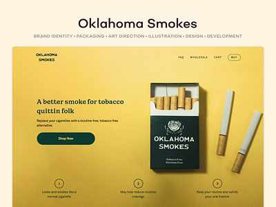Oklahoma Smokes branding design ecommerce shopify ui ux