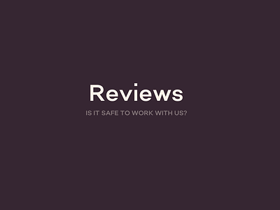 Reviews testimonial
