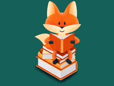 Book lover fox