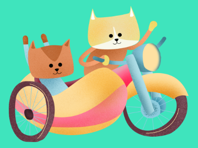 cat motorcycle dribble