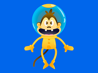 Astronauta monkey affinity affinitydesigner astronauta character character design design digital illustration fantasy illustration monkey pencildog space explorer vector