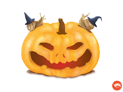Halloween 2021 affinity affinityphoto character character design digital illustration halloween illustration pencildog pumpkin snail