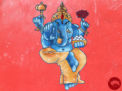Ganesha - Sketch to final affinity character character design digital illustration elephant ganesha hinduism illustration india pencildog