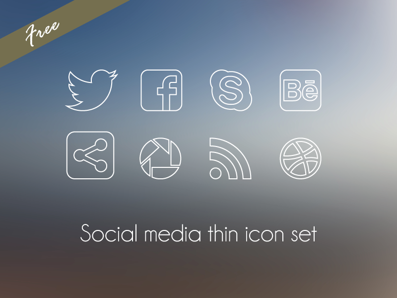 Social Media thin icon set social media icon icons set pack download free vector thin elegant freebie
