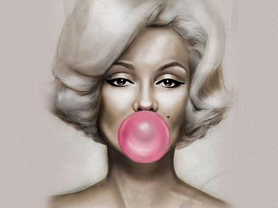 Monroe art gum hair illustration lisa monroe