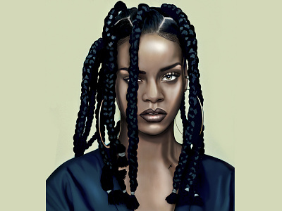 Rihanna ID magazine cover illustration