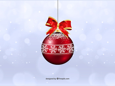 Vector Christmas Ball ball christmas free freepik holidays red vector