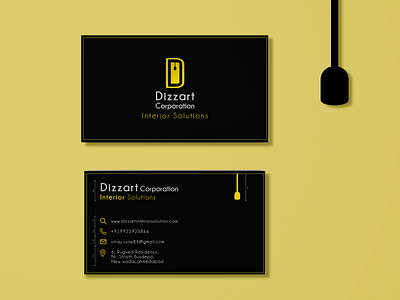 Dizzart Corporation Business card Front and back brand identity branding business card minimal