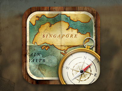 ExplorAide app icon app compass explore ios map singapore ui