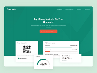 Vertcoin Landing Page