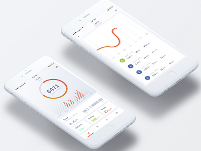 Fitness app charts clean fit fitness health mobile run simple sport tracking ui ux