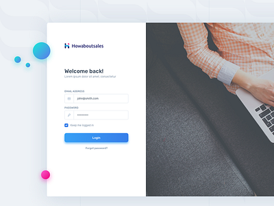 Sales Management Platform -  Login Page