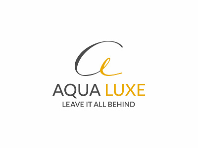 AquaLuxe branding design logo luxury service vector yatch