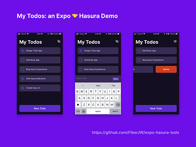 Simple Todo App app design expo graphql react react native ui