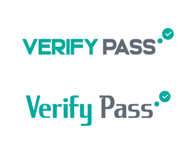 Verify Pass artwork branding design flat graphic design identity illustration illustrator lettering logo logos minimal typography vector