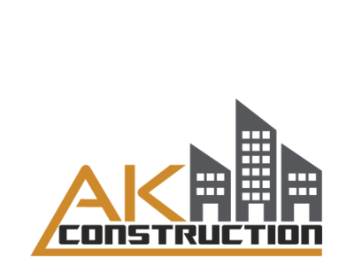 AK Construction artwork branding design flat graphic design identity illustration illustrator lettering logo logos minimal typography vector