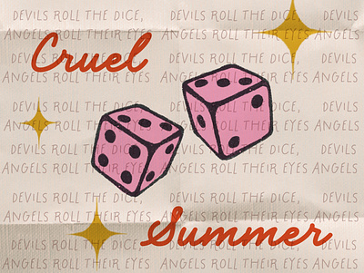 Cruel Summer art branding design dice illustration procreate summer taylor taylor swift vintage