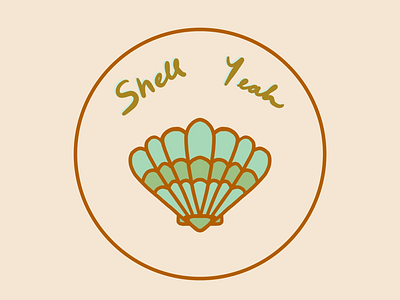 Shell Yeah blue illustration ocean procreate sea seashell shell summer text