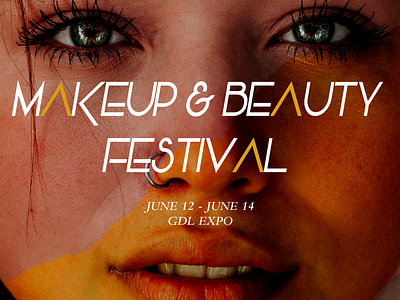 Cosmetics expo poster graphic design magazine ad magazine cover poster design typogaphy