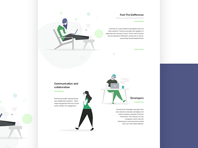 Landing Page communication people ui ux vector web app design work