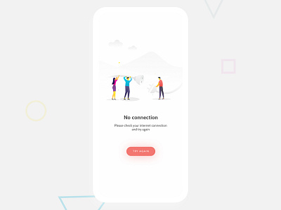 Empty Screen - No Connection connection design empty screen error pages internent mobile no connection ui vector