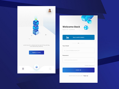 Apply loan and login screen apple design apply screen ios loan screen login screen