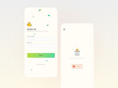 Campaign - Sign In & empty screen campaign empty screen mobile ui responsive design signin webdesign
