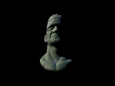B Movie Monster Figure Study - Frankenstein digital sculpting maya movie photoshop renderman zbrush