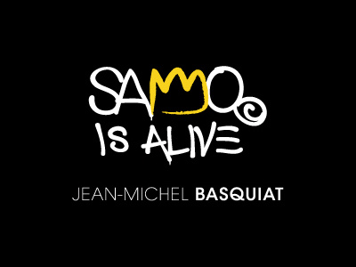 Samo Is Alive alive basquiat couronne crown jean michel basquiat logo pop samo