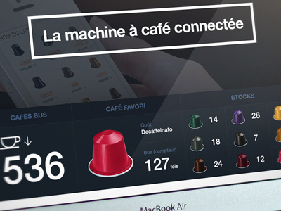 Connected Coffee cafe coffee connected data interface ui webdesign
