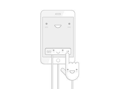 Illustration App Ux button cute funny illustration ipad iphone manga mobile ux