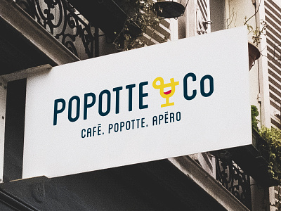 Popotte & Co ampersand apero cafe co drink food gluten logo popotte restaurant wine
